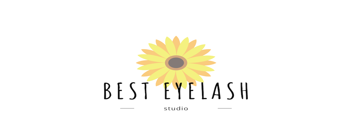 Logo of Best Eyelash Studio with a sunflower design on a white background